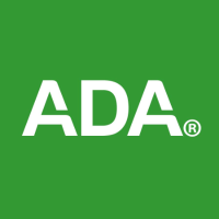 An image of a logo with the text ADA prominently displayed, signifying a connection to the American Dental Association.